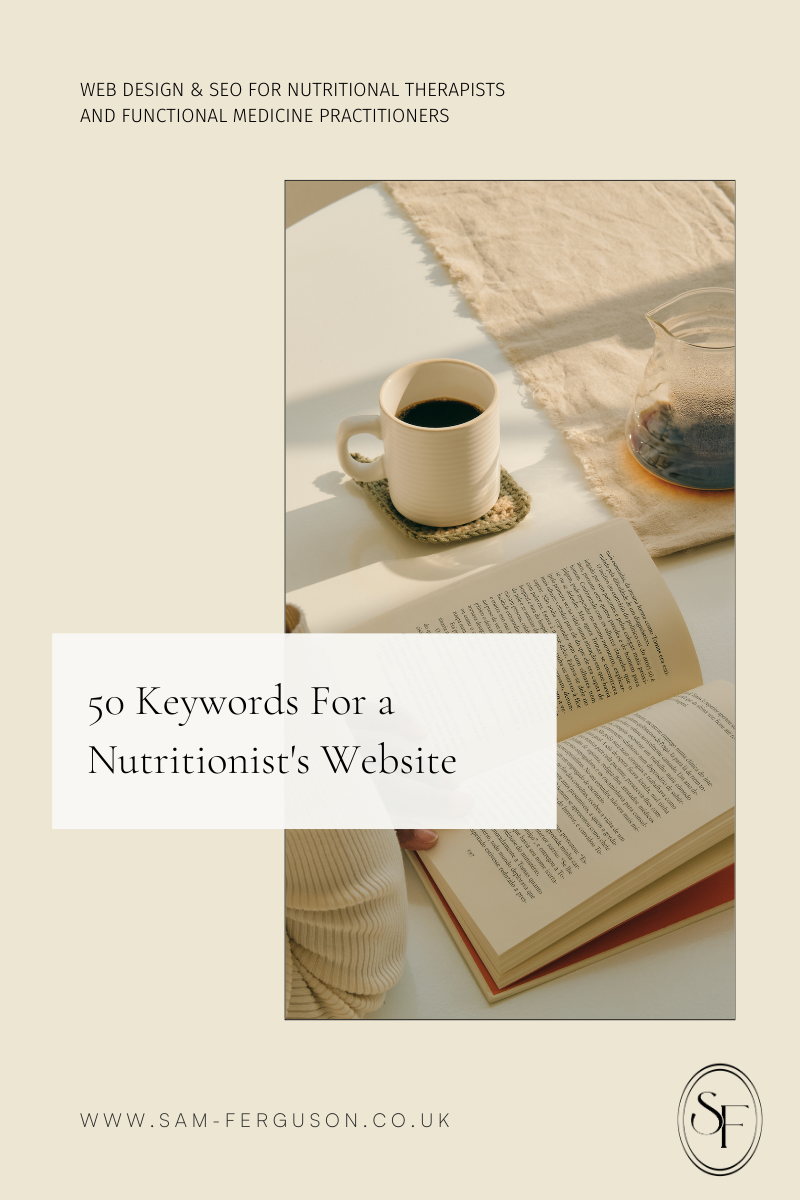 50 Keywords For a Nutritionist's Website
