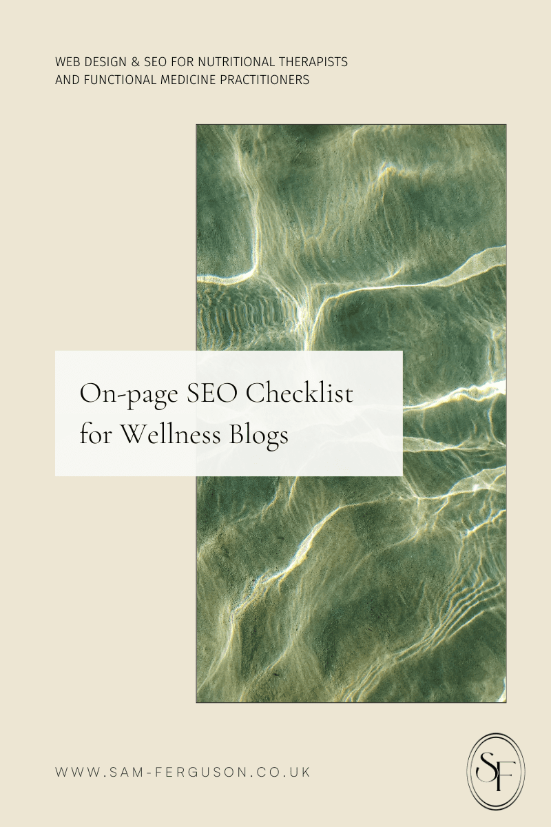 On-Page SEO Checklist for Wellness Blogs