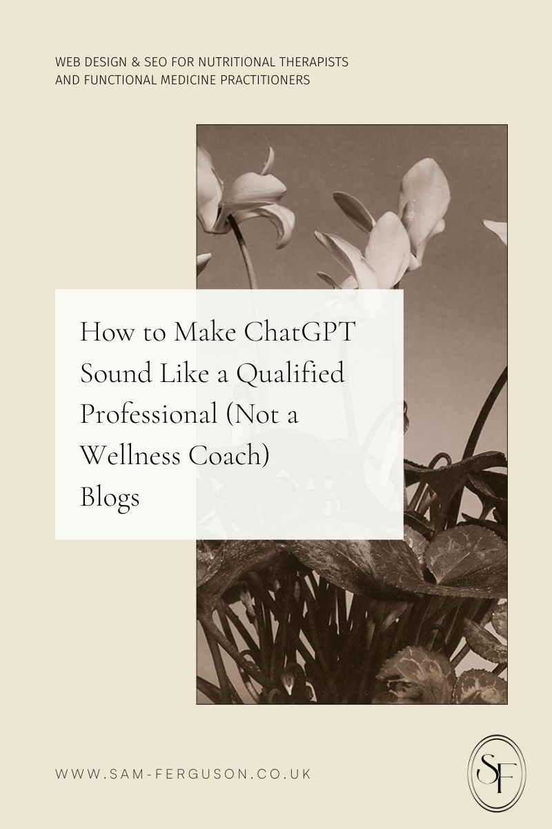 How to Make ChatGPT Sound Like a Qualified Professional (Not a Wellness Coach)