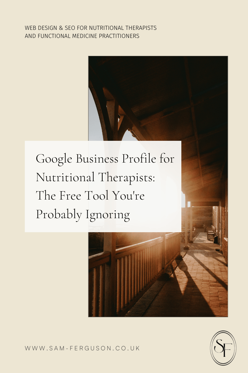 Google Business Profile for Nutritional Therapists