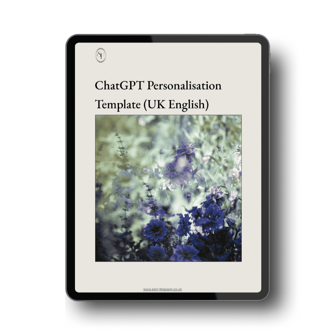 ChatGPT Personalisation Template free download image