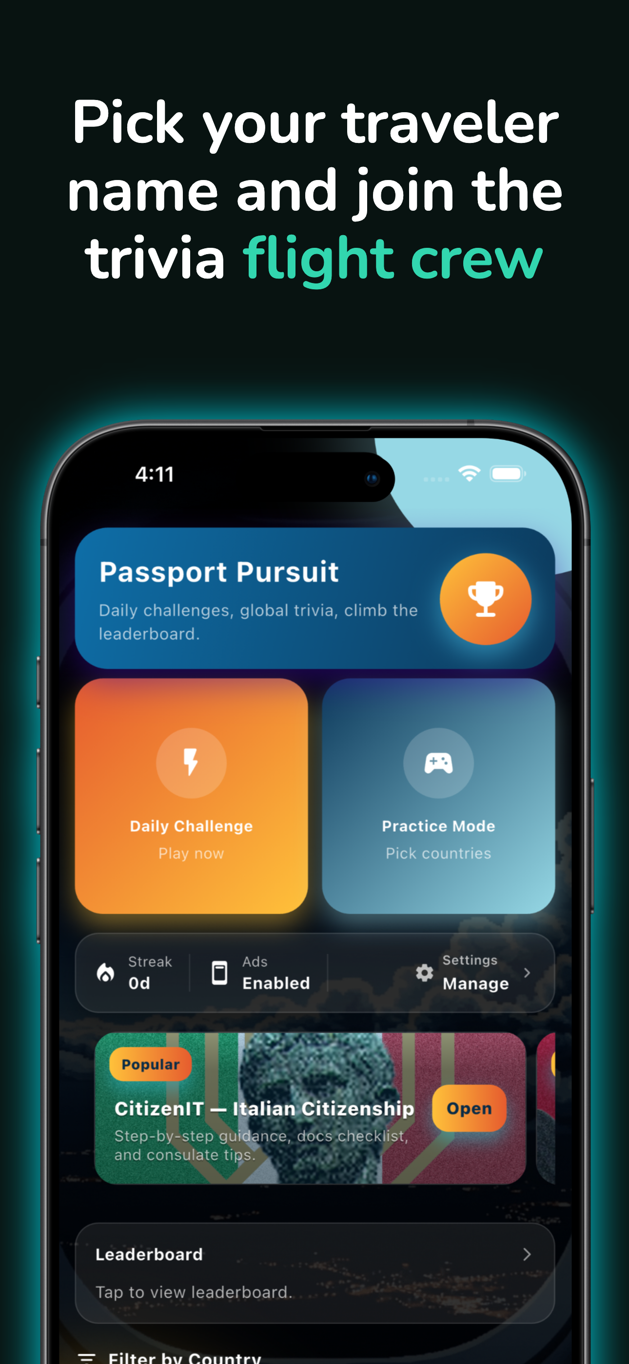 Daily 21-question sprint – no jet lag, just brain lag.