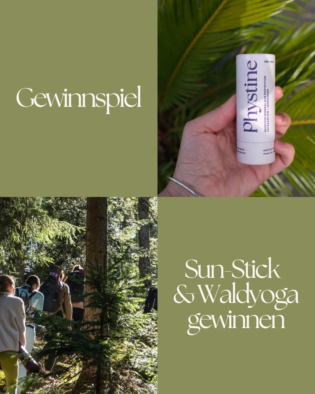 GEWINNSPIEL 🌿

Die Tage werden heller und die Sonne gewinnt t&auml;glich an Kraft ein sch&ouml;ner Anlass, um Zeit drau&szlig;en zu verbringen und sich gut zu sch&uuml;tzen.

Gemeinsam mit @phystine verlosen wir einen mineralischen Sun-Stick + eine 