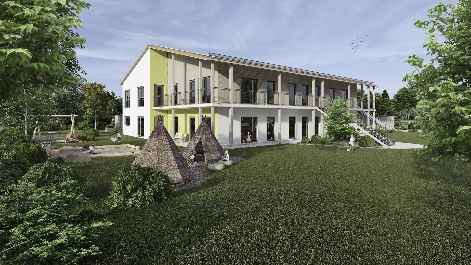  Kindergarten Neubau Leutkirch „Tannhöfe“ — eurokindergarten GmbH Bildidee 