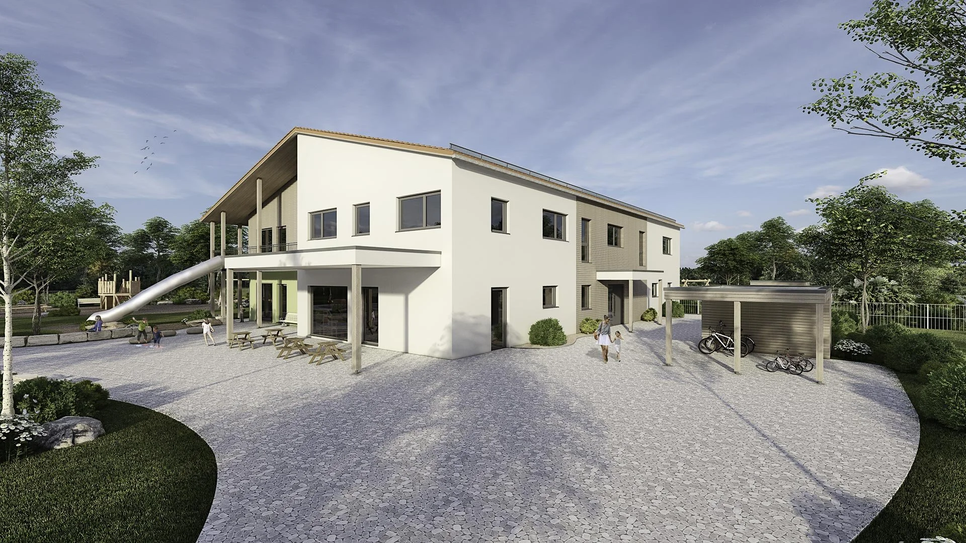  Kindergarten Neubau Leutkirch „Tannhöfe“ — eurokindergarten GmbH Illustration 