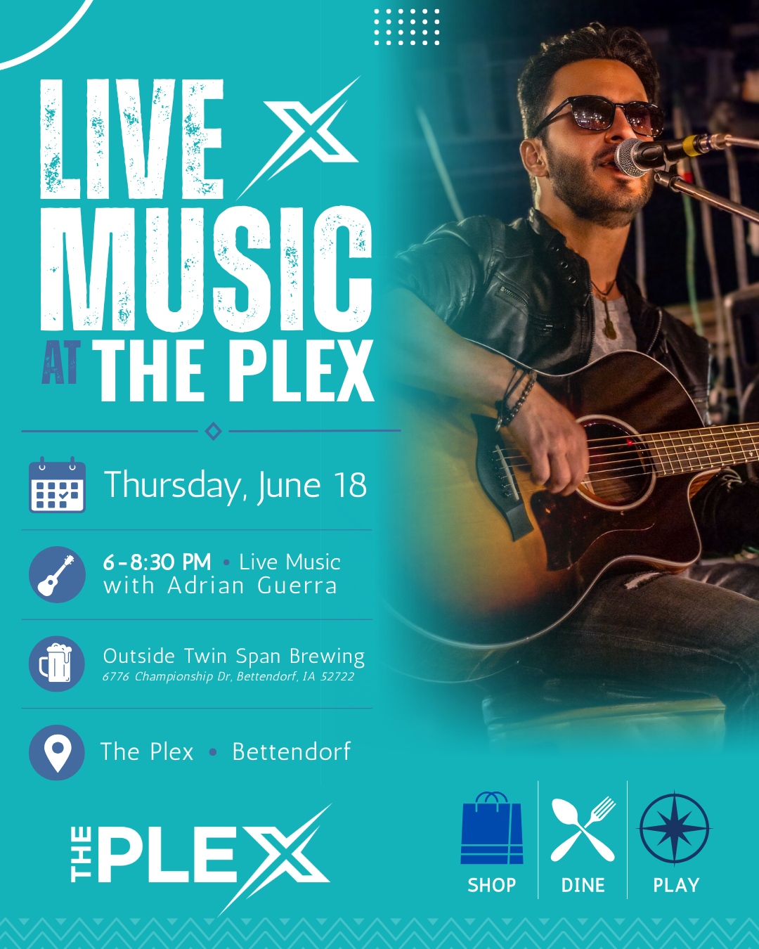 Live Music at The Plex Featuring Adrian Guerra