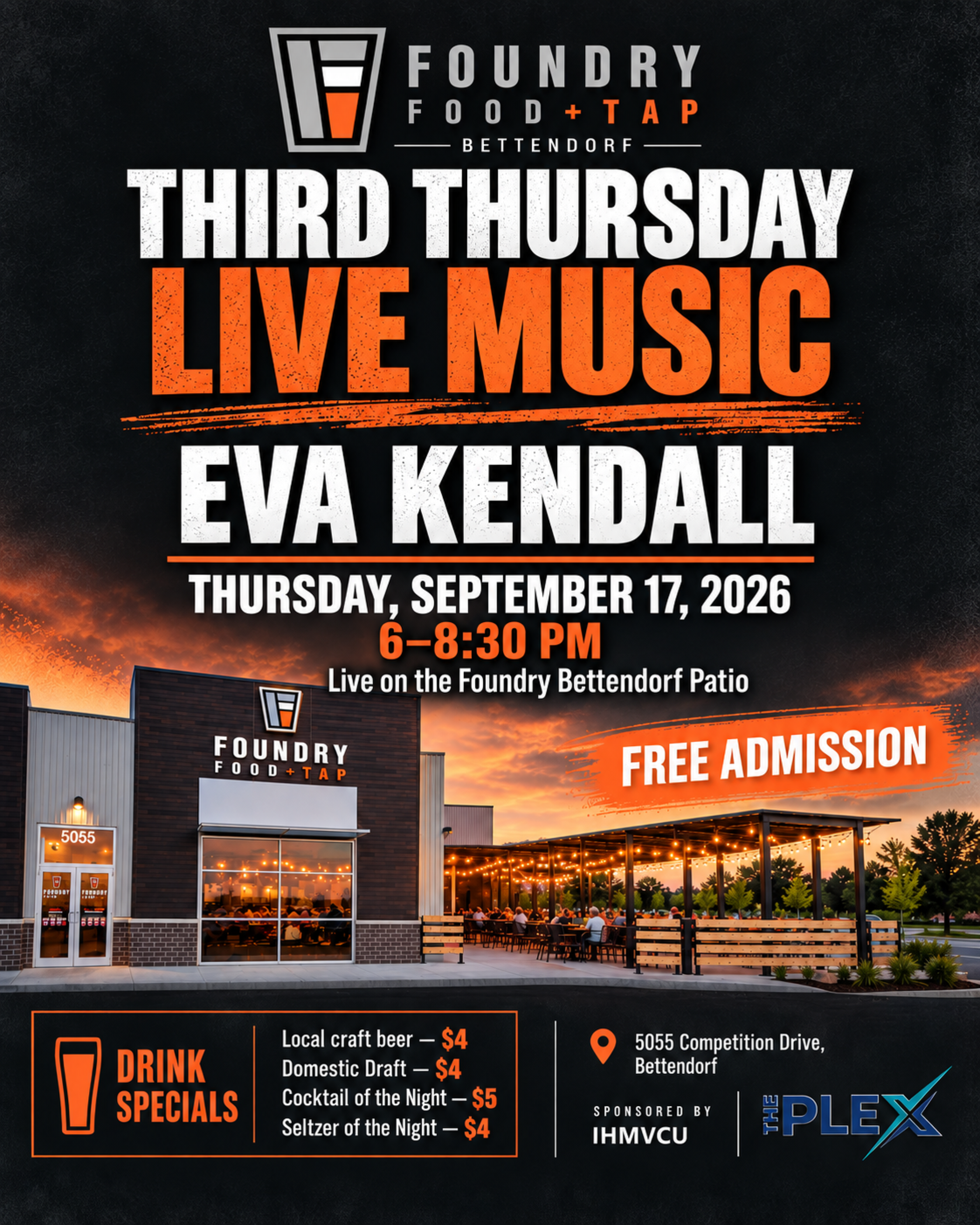Live Music at The Plex Featuring Eva Kendall