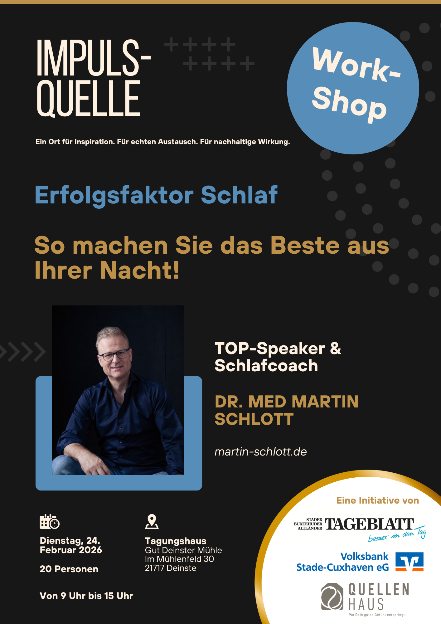 WORKSHOPImpulsQuelle: Erfolgsfaktor Schlaf!