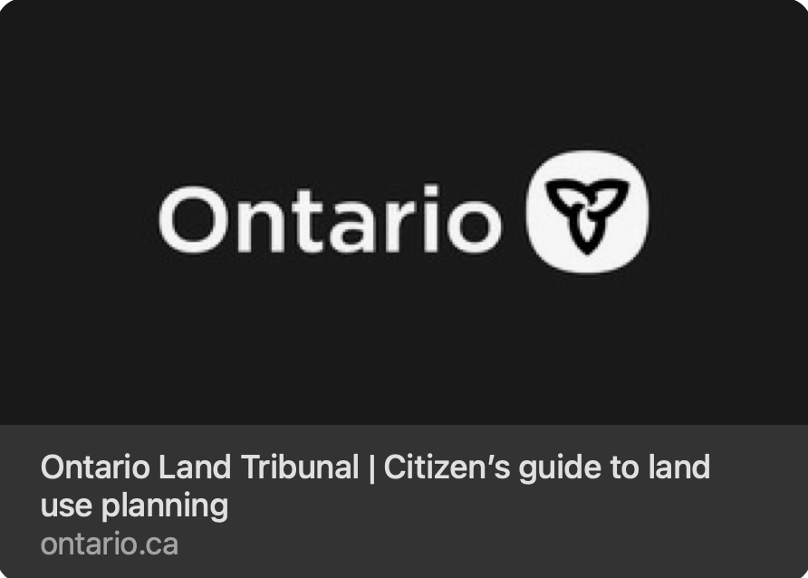 Ontario Government guide to the Ontario Land Tribunal process