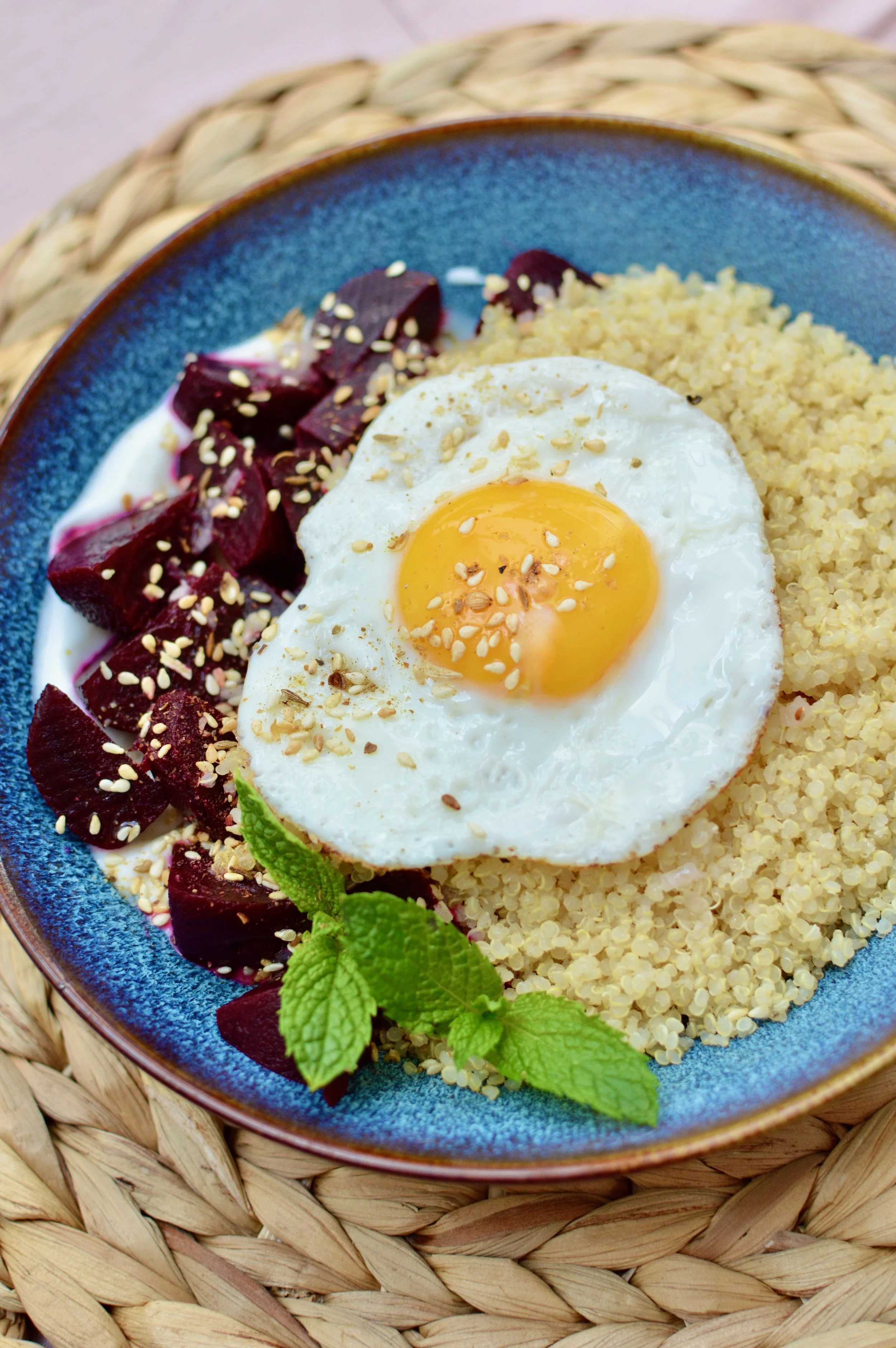 Beetroot Dukkah Quinoa Bowl