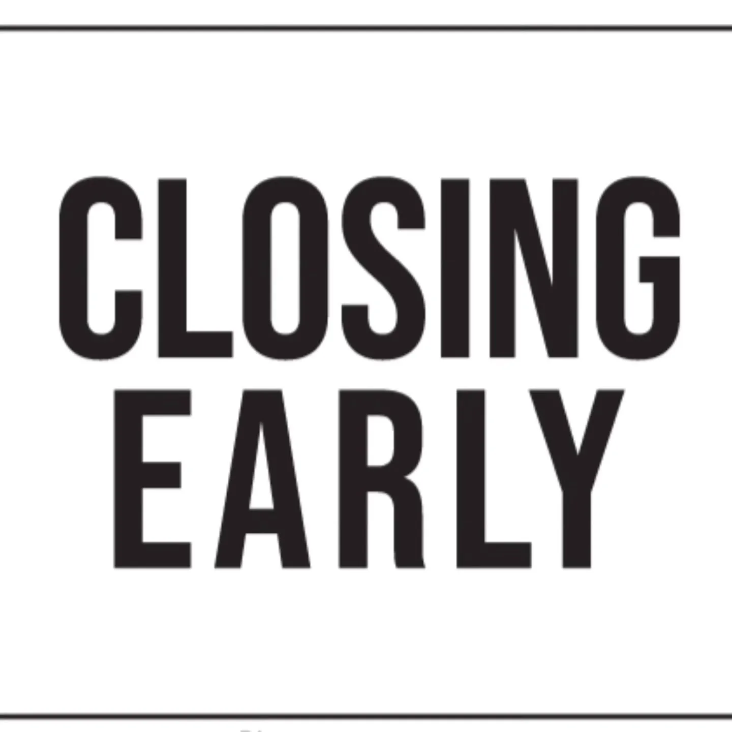 We will be closing at 6:00pm on Friday October 10th!