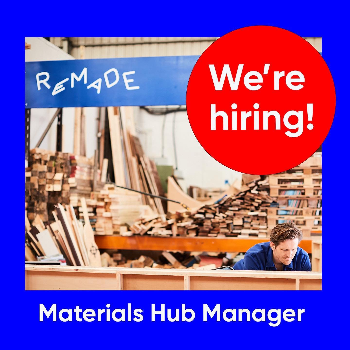 WORK WITH US! 

We are looking for someone passionate about sustainability, circularity and material science to help us run our materials exchange hub in north west London. 

Link in bio for all the details.