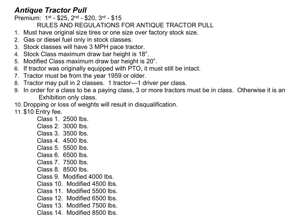 Tractor Pulls — Wolfs Corners Fair