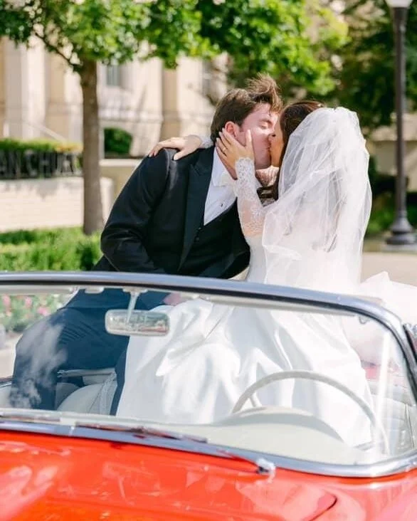 Loved this wedding! Congrats Lucy & Quillin
Vehicle: 1957 Ford Thunderbird
Photos by: @omorfiaimagery 
Book at the link in our bio!
#pegasuscollection