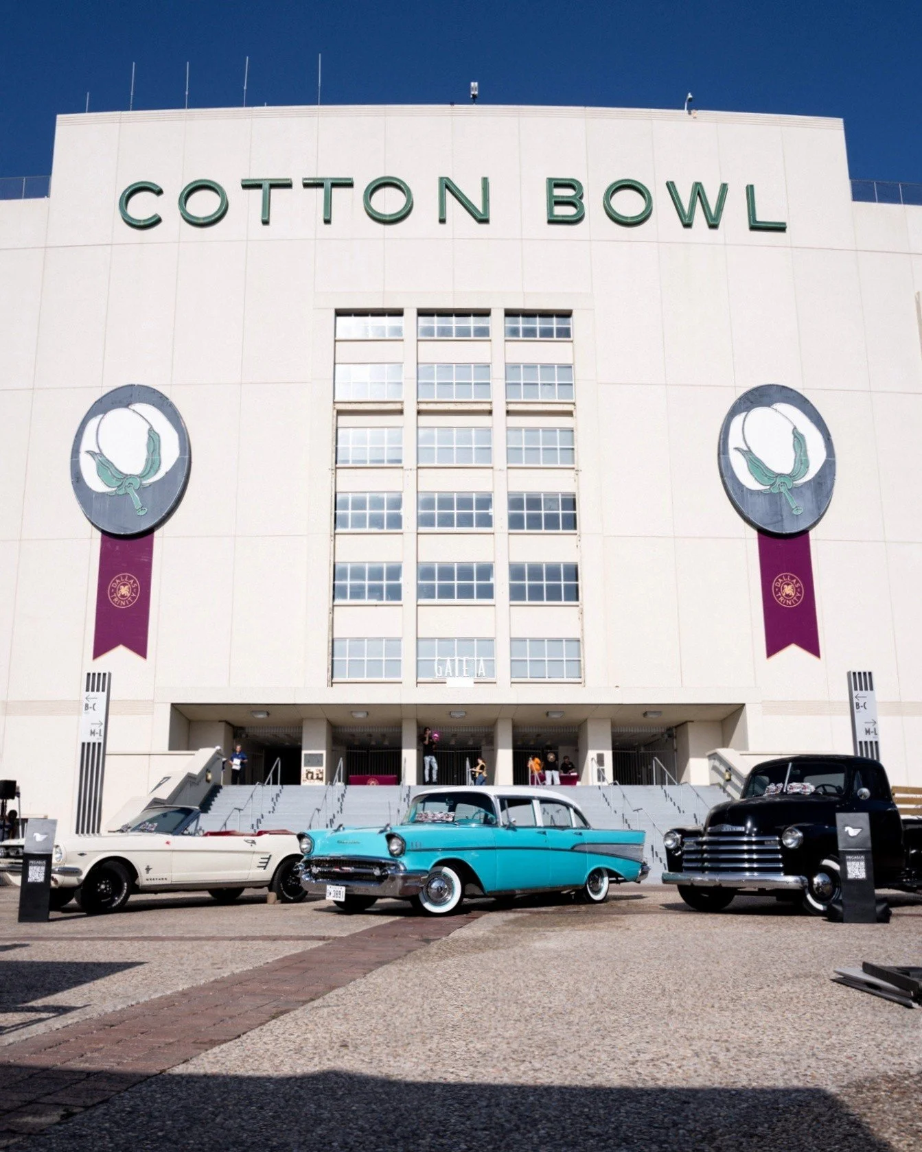 What a great showing at the Cotton Bowl with Dallas Trinity FC and Boots the Pegasus! Nothing like a couple Pegasuses getting together 🤝

Photos by @jandroby.media 

Vehicles: 1957 Chevrolet Belair
1966 Ford Mustang 
1953 Chevrolet 3100 pickup

#peg