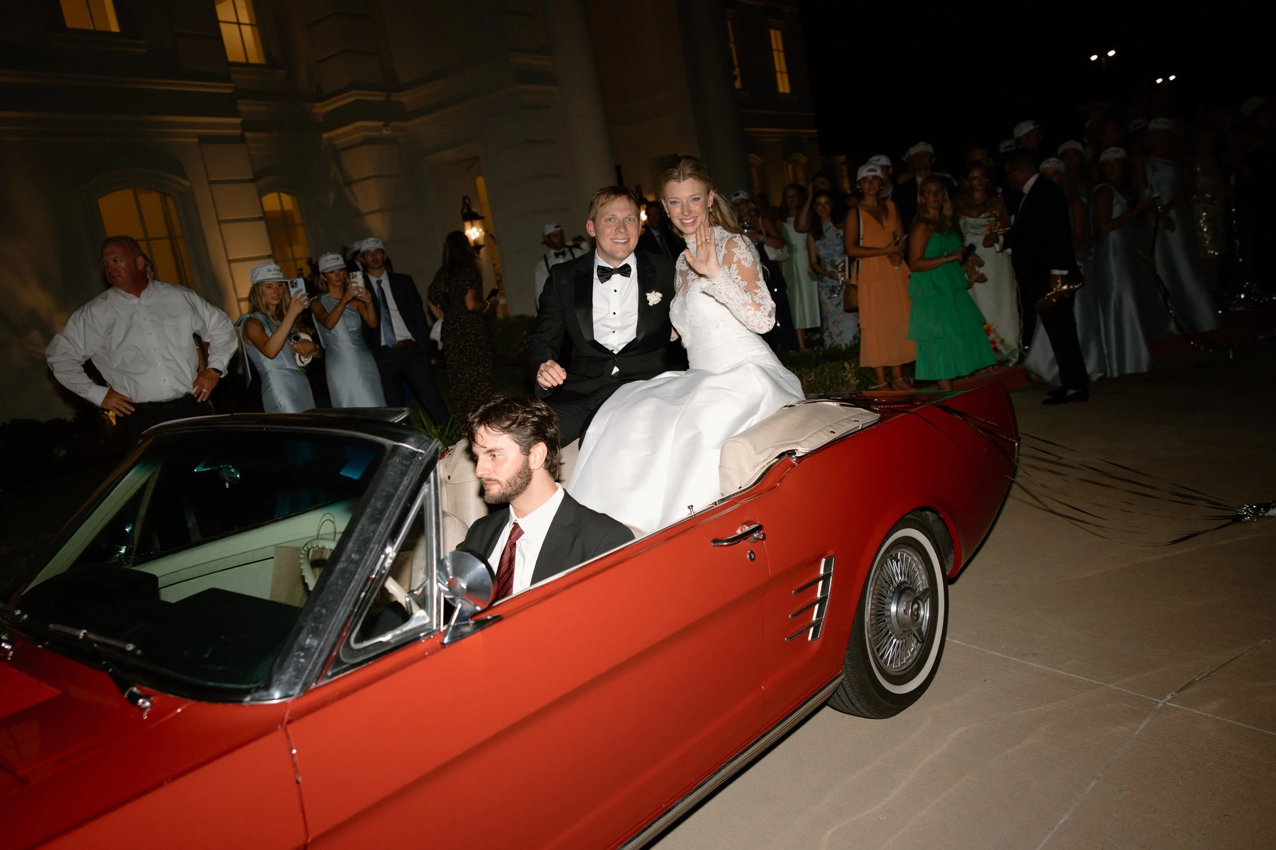 Red classic Ford Mustang convertible for rent dallas dfw