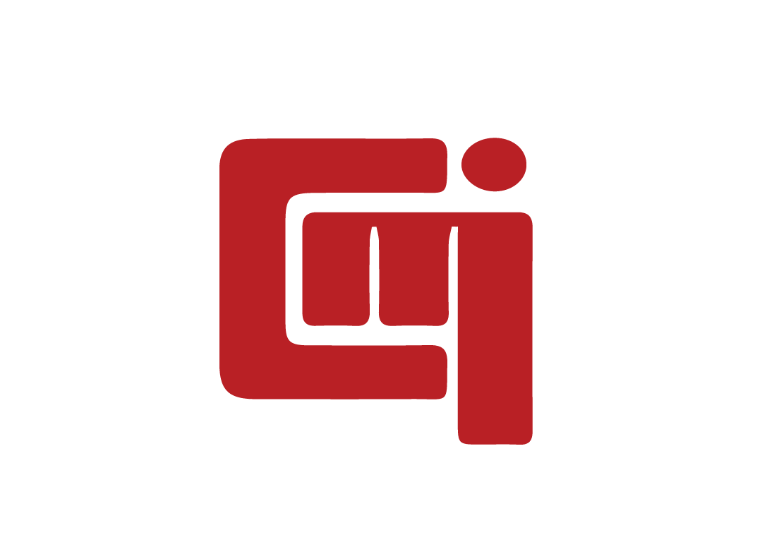 Red abstract logo with a stylized "C" and "i" on a white background.