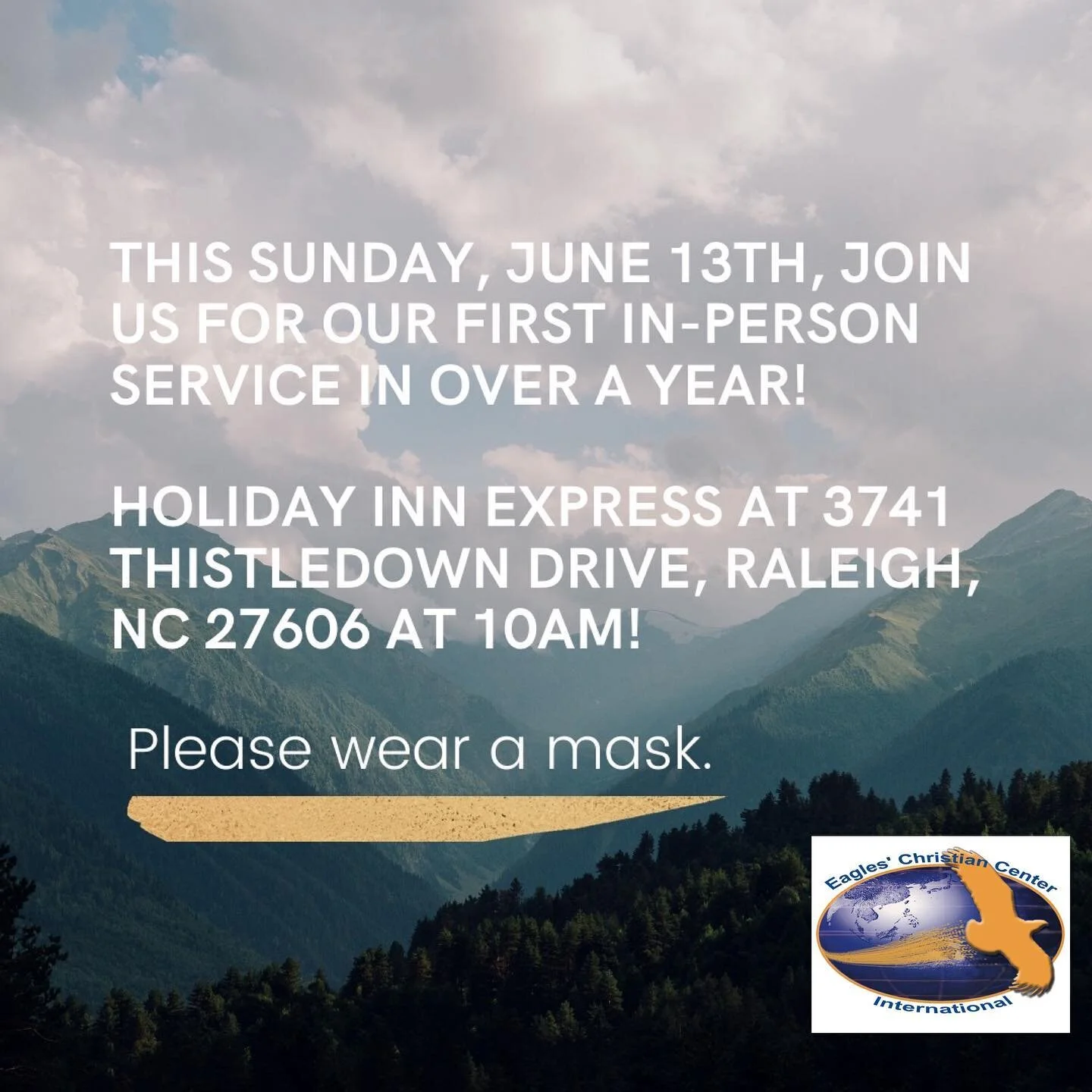 Join us TODAY at 10:00 am at the Holiday Inn Express. We can&rsquo;t wait to see you!