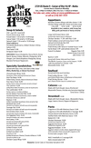Public Square Menu Menu — The Publik House