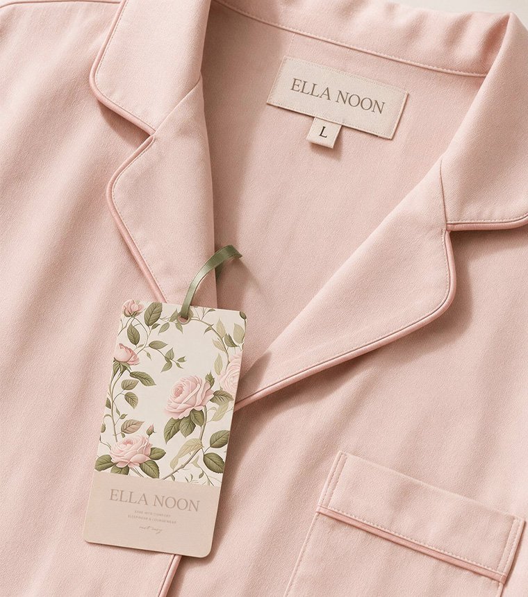 Sleepwear and loungewear branding for Ella Noon
