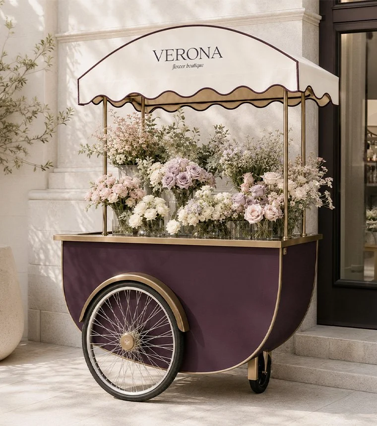 Floral studio rebranding and premium packaging for Verona Flowers