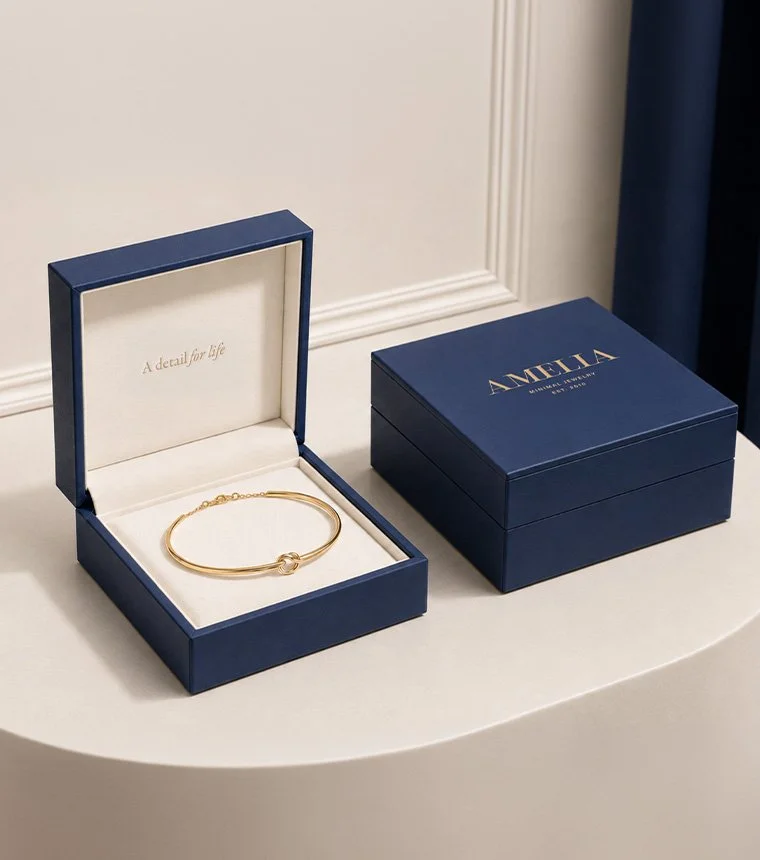 Amelia visual identity for a modern timeless jewelry brand