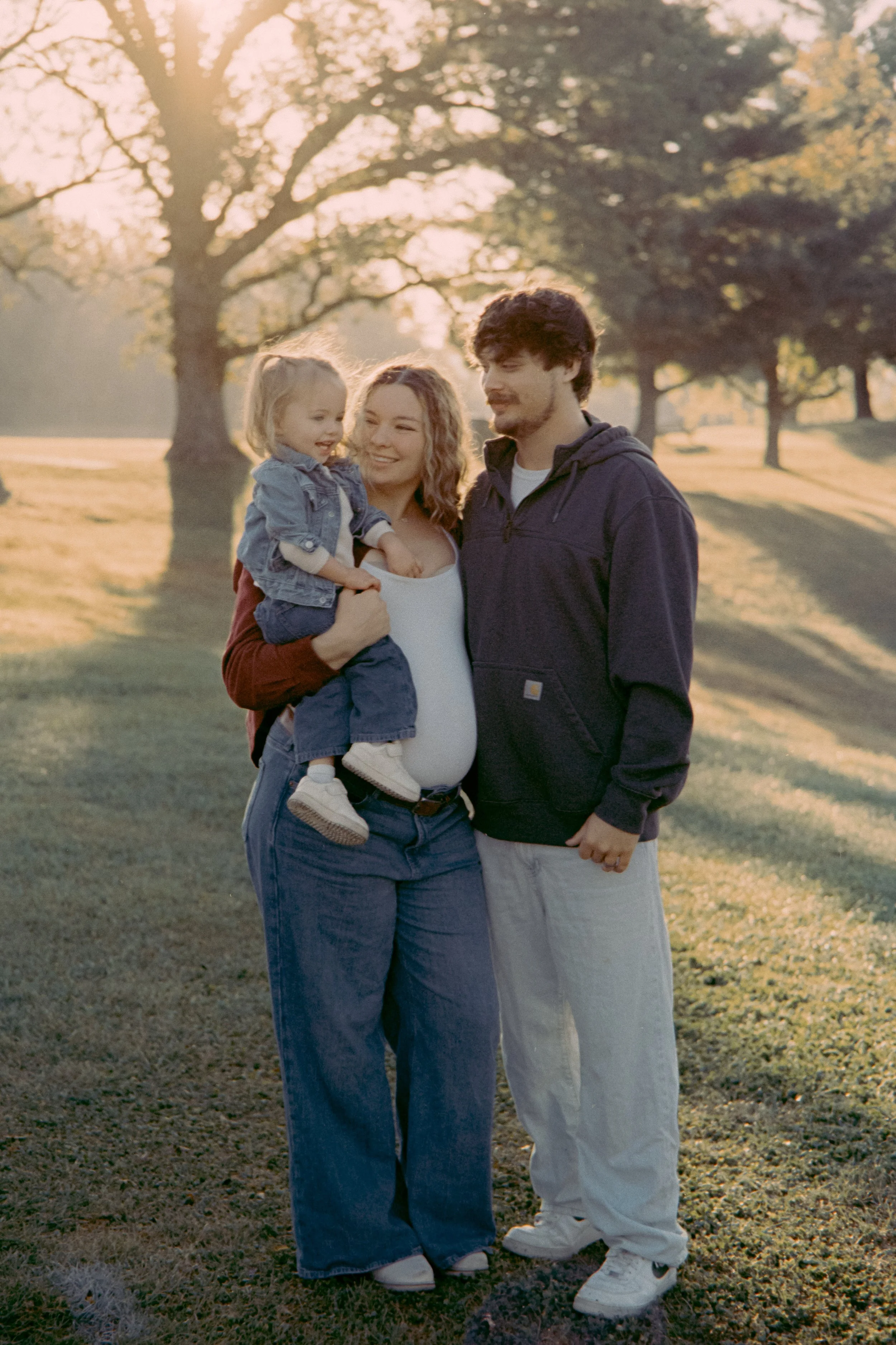 A Golden Hour Family Session, Shot by Cincinnati Digital and Film Wedding Photographer-Audrey Neal Photography