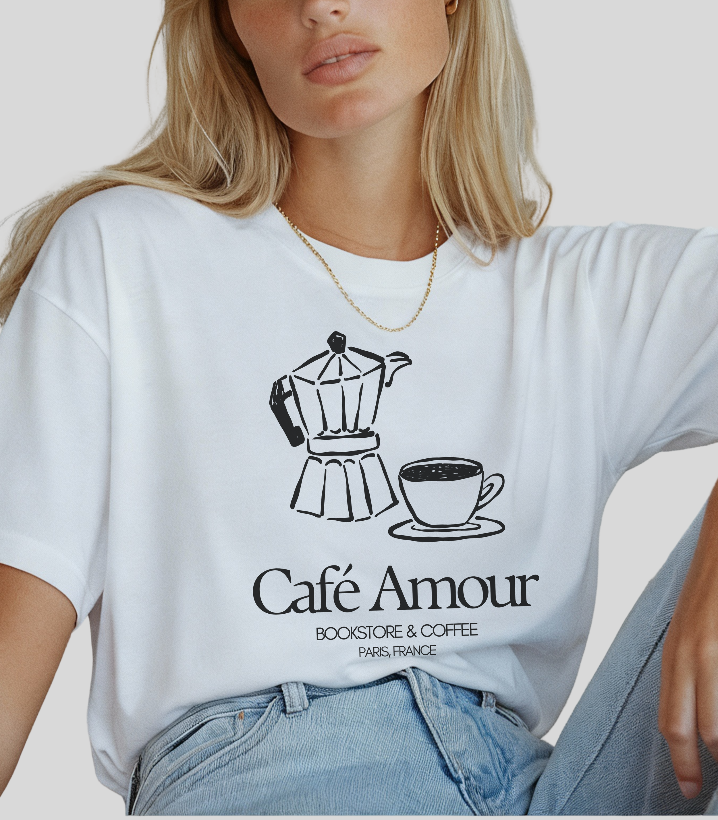 Café Amour Garment-Dyed T-Shirt