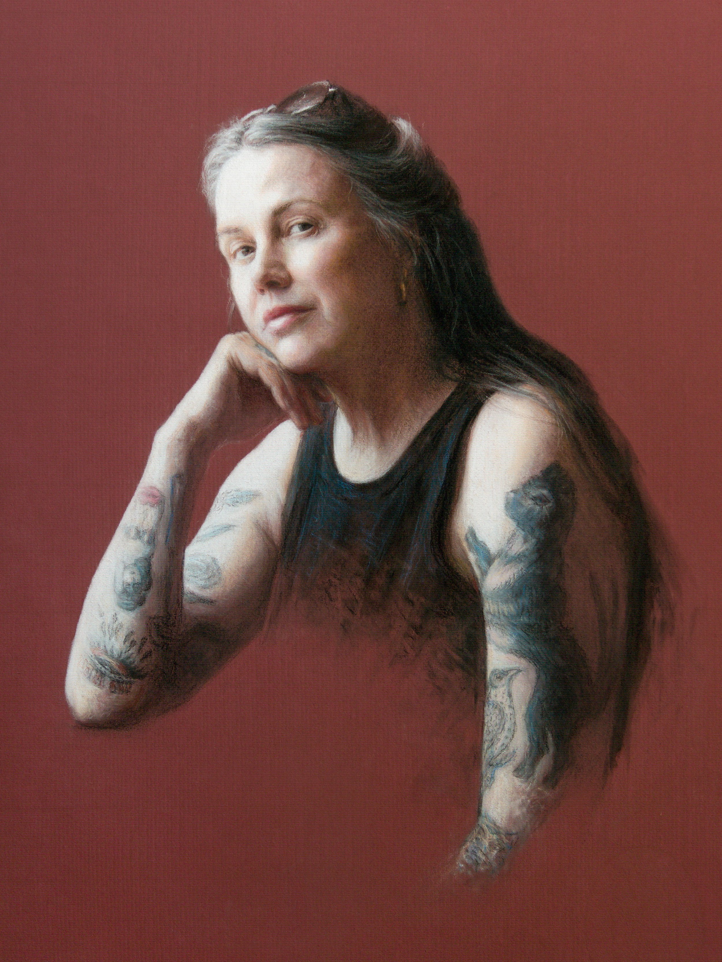         
The Artist Sofia Wallner
      
 
◯ 48x65 cm, pastel on colored paper, 2026 