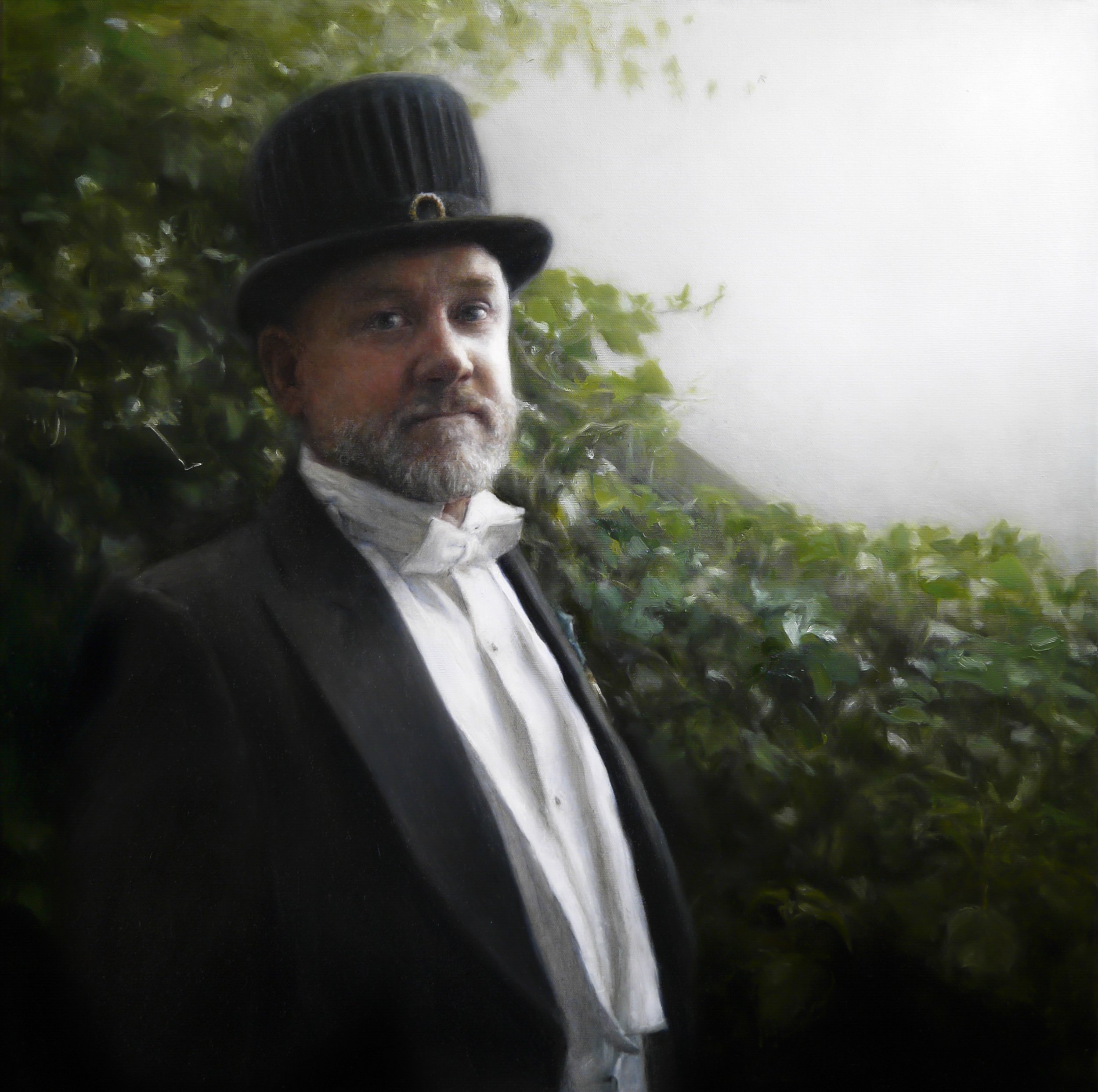        
Professor Staffan I. Lindberg
       
   🔴 70x70 cm, oil on canvas, 2025