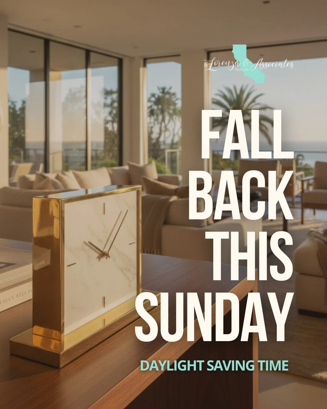 Friendly reminder: we fall back this Sunday at 2 AM!

It&rsquo;s the one night of the year we all get to &ldquo;turn back time&rdquo; &mdash; no time machine required.

So enjoy that extra hour of sleep, coffee, or a slow Sunday morning. You&rsquo;ve