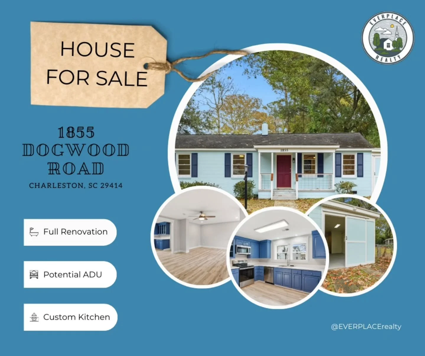 Completely Renovated+Close to Everything-At This Price??? Wow! 
The cutest little Charleston home just hit the market in West Ashley at an amazing price. Fully renovated with a huge outbuilding that would make the perfect ADU-She Shed-WFH Office-Man 