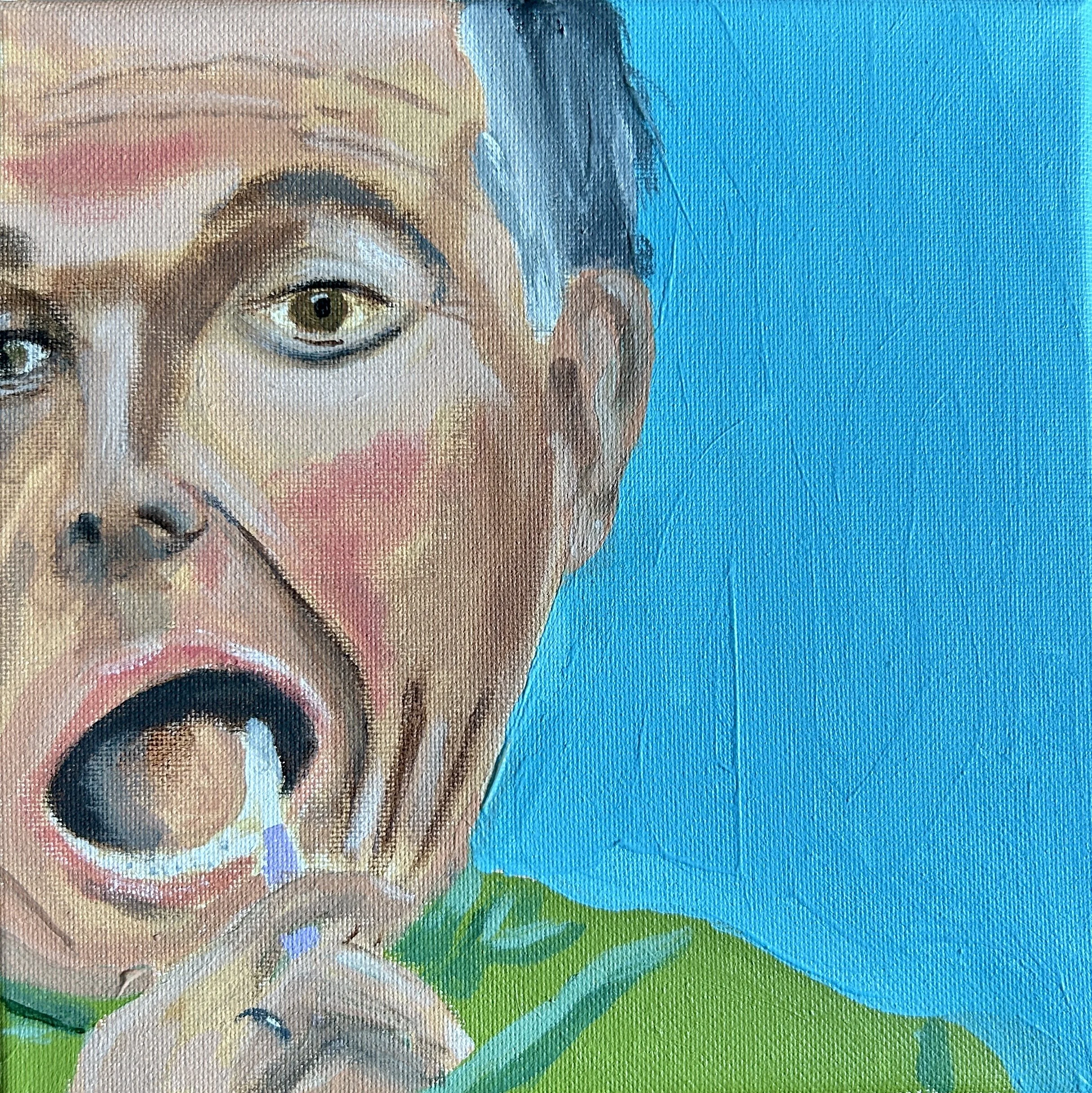 "Always Brush Your Teeth", Acrylic on canvas, 8" x 8", $75
