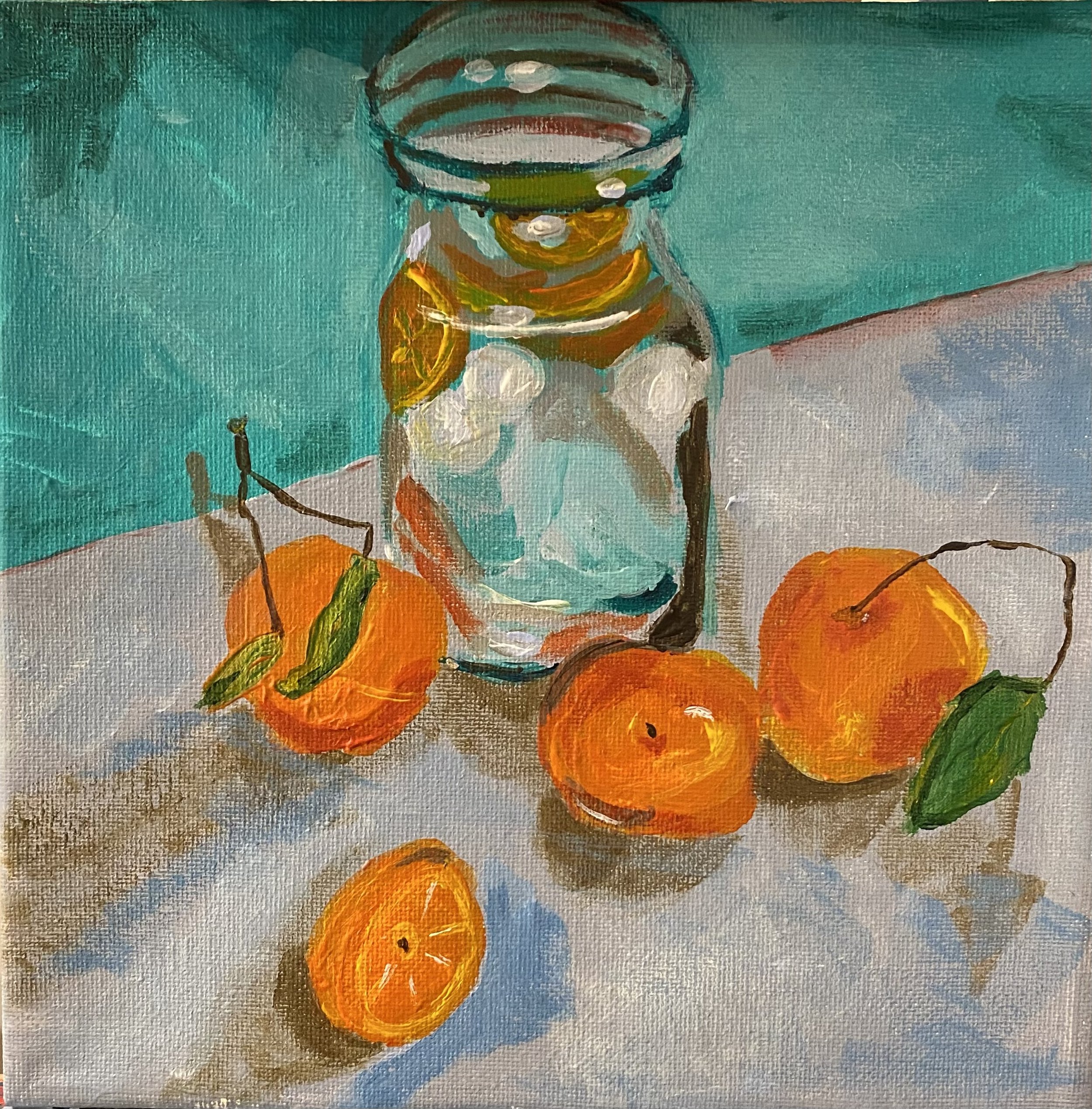 Oranges & Water Vase