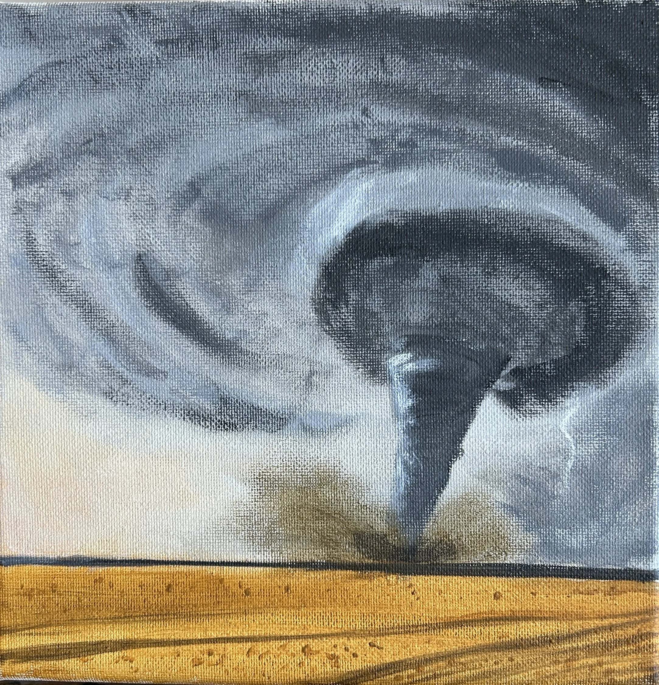"Twister" Acrylic on canvas, 8" x 8", $75