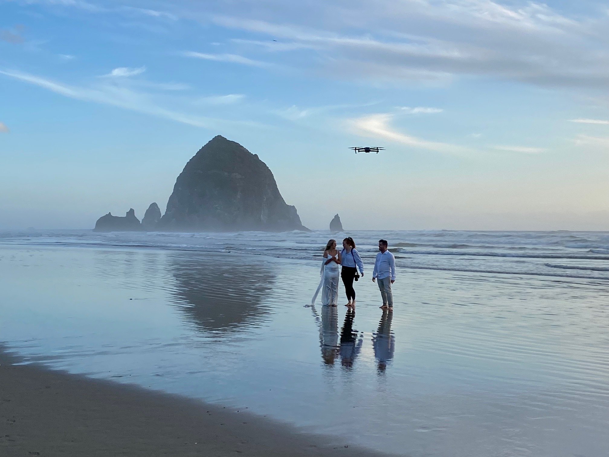 Drone Beach Wedding