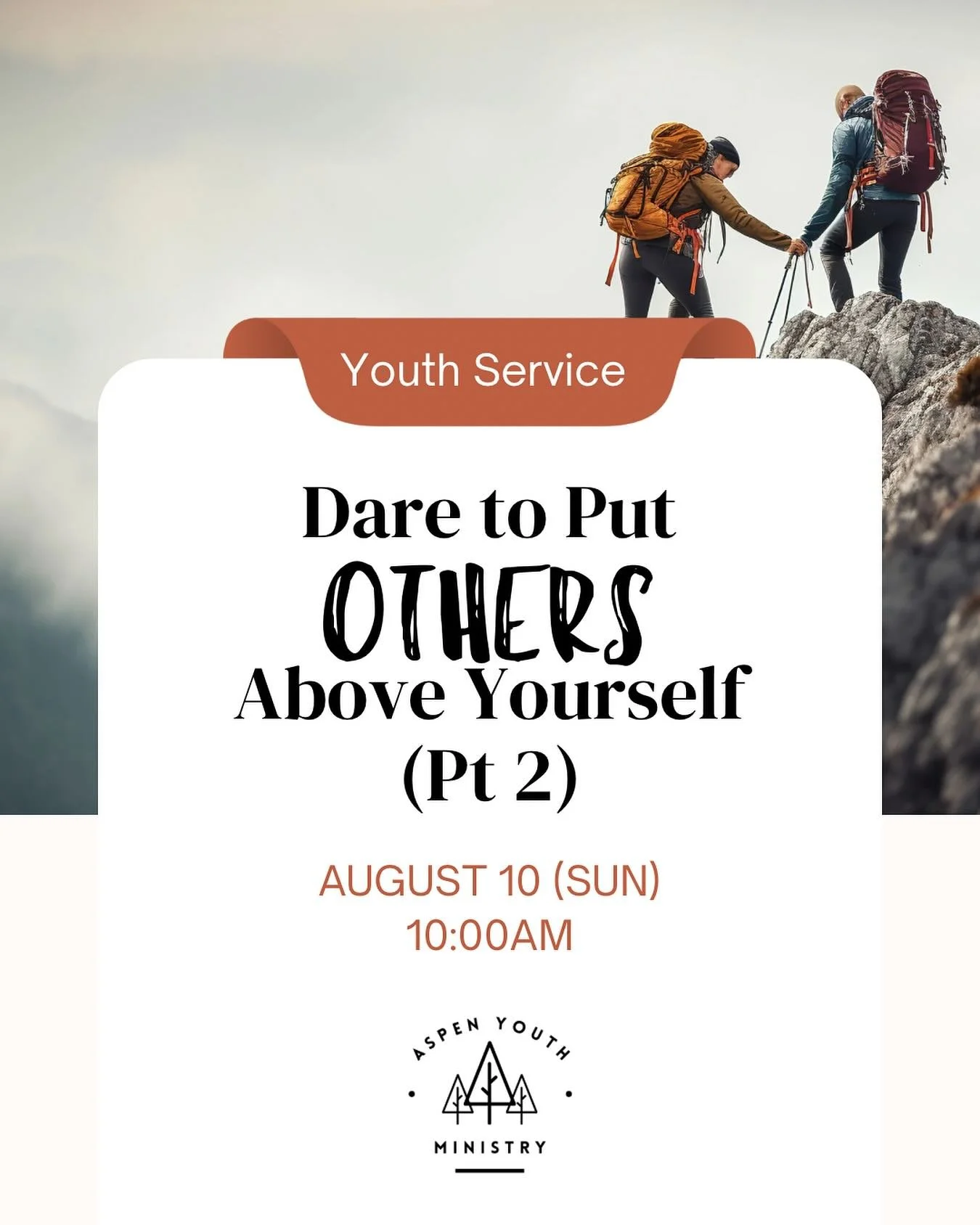 💞🕊️ See you this Sunday at 10AM as we dive deeper into the topic of loving others above ourselves 🙏🏻✝️ See you then!!