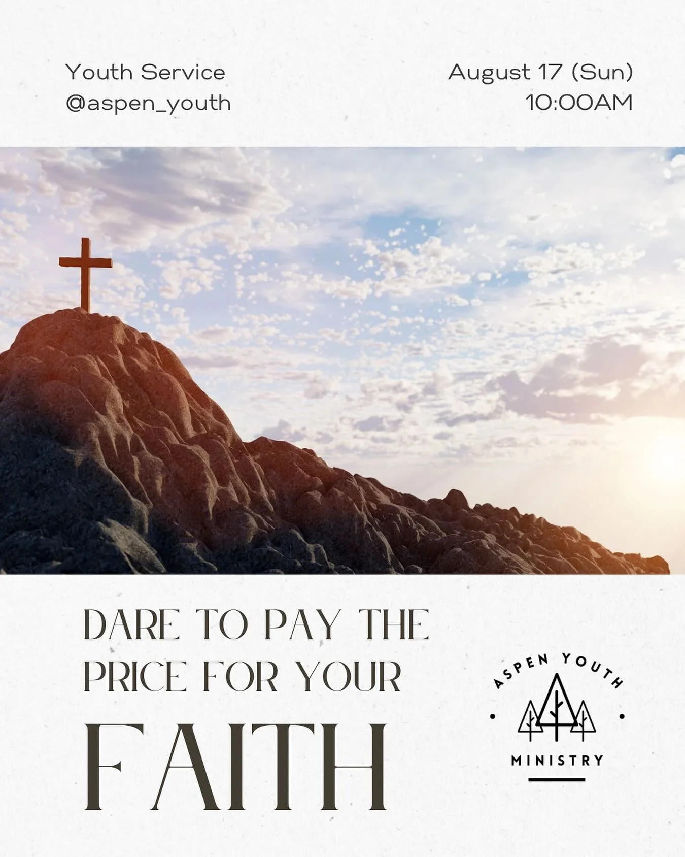 🕊️✝️ See you next Sunday at 10AM and we discover more about paying the price for our faith! 🫶🙌