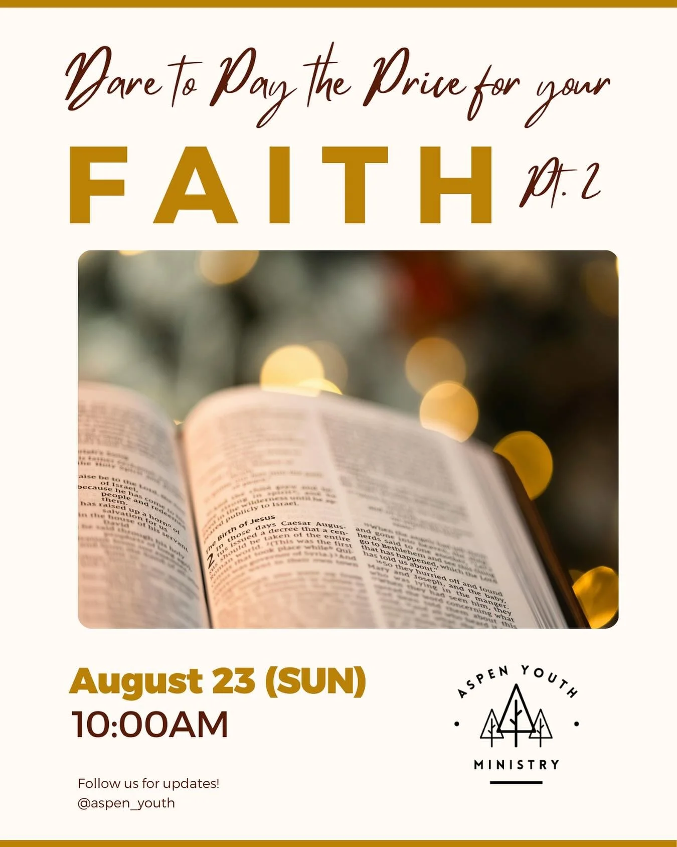 📣🕊️ See you this Sunday as we continue to learn about being steadfast in faith ❤️ See you at 10AM!!