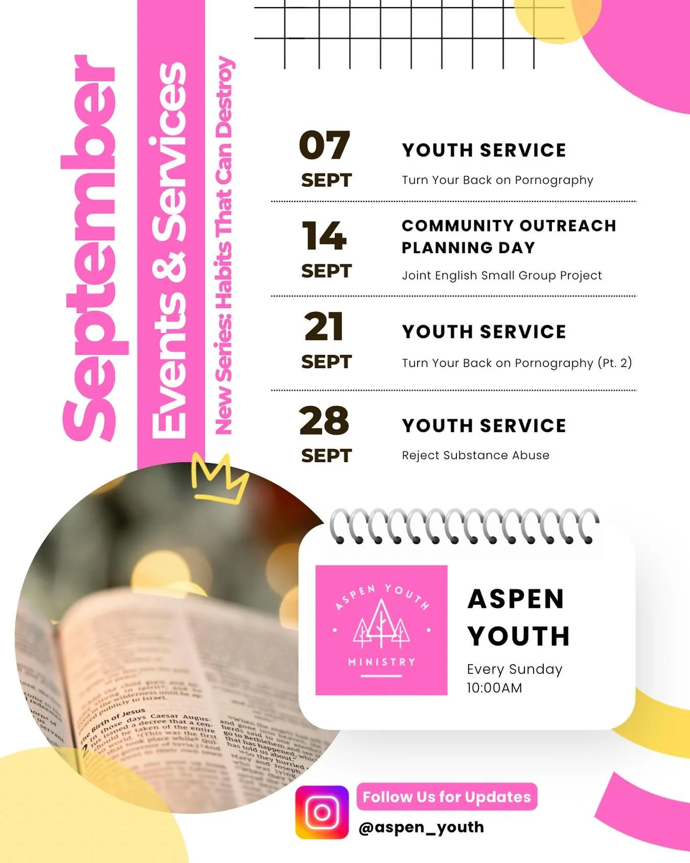 🕊️✝️⛪️ Month of September in a nutshell!! Save the dates!