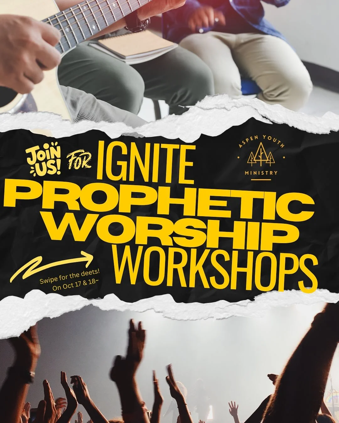 🕊️🙌🎶 We are so excited for the upcoming&ldquo;Ignite Prophetic Worship&rdquo; Workshops happening on Oct 17th &amp; 18th!! Save the dates, come &amp; receive, come &amp; be blessed and bring your worship to the next level! See you then, and God bl