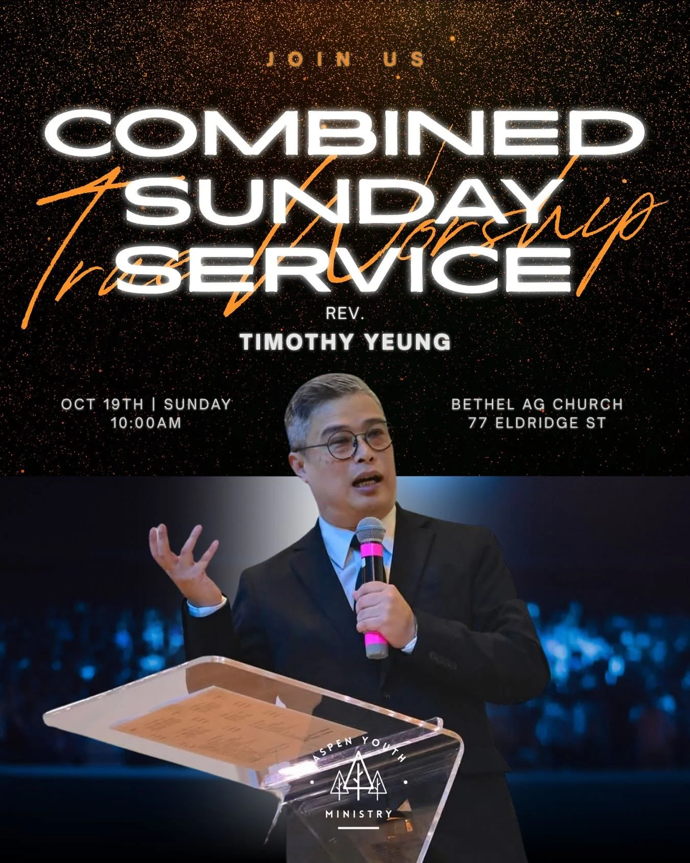 📣🙌🕊️ Join us for Combined Church Service this Sunday with Rev. Timothy Yeung all the way from Hong Kong! Come with an expectant heart and wait on the Lord! See you then at 10AM!