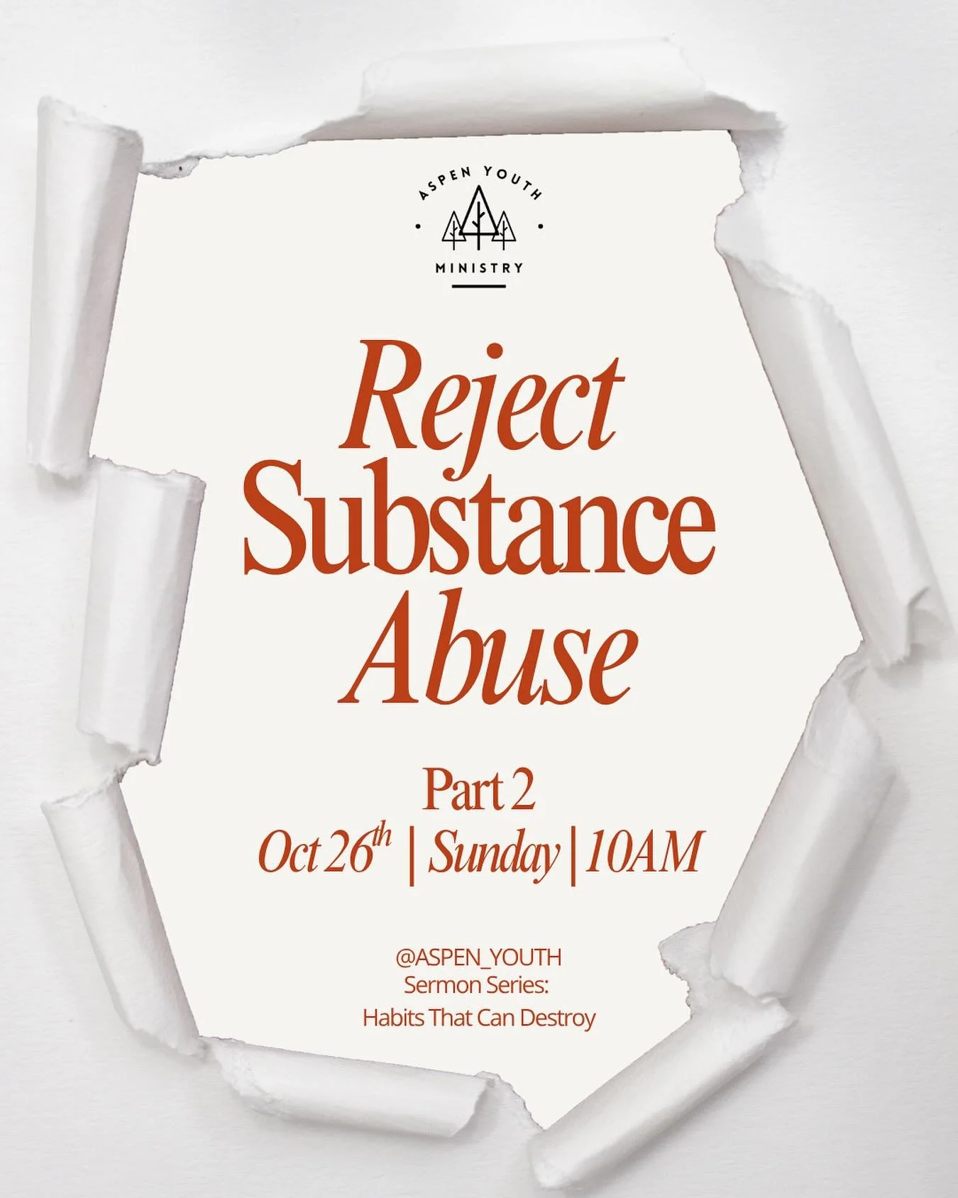 📣❤️ See you next Sunday at 10AM as we continue our sermon topic on Rejecting Substance Abuse! See you then!