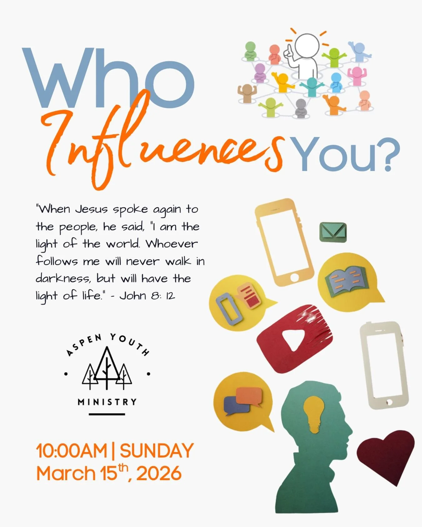 ✝️📱Who Are You Following? See you this Sunday at 10AM as we dive into this topic and find out Who the Ultimate Influencer of all times is! 🤗
