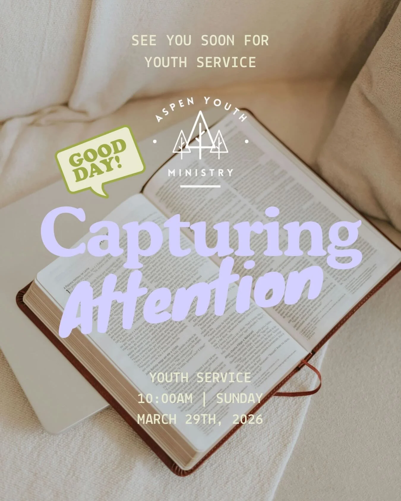 💡❤️ See you this Sunday at 10AM as we venture into the topic of &ldquo;Capturing Attention&rdquo;! See you then!! 🤗