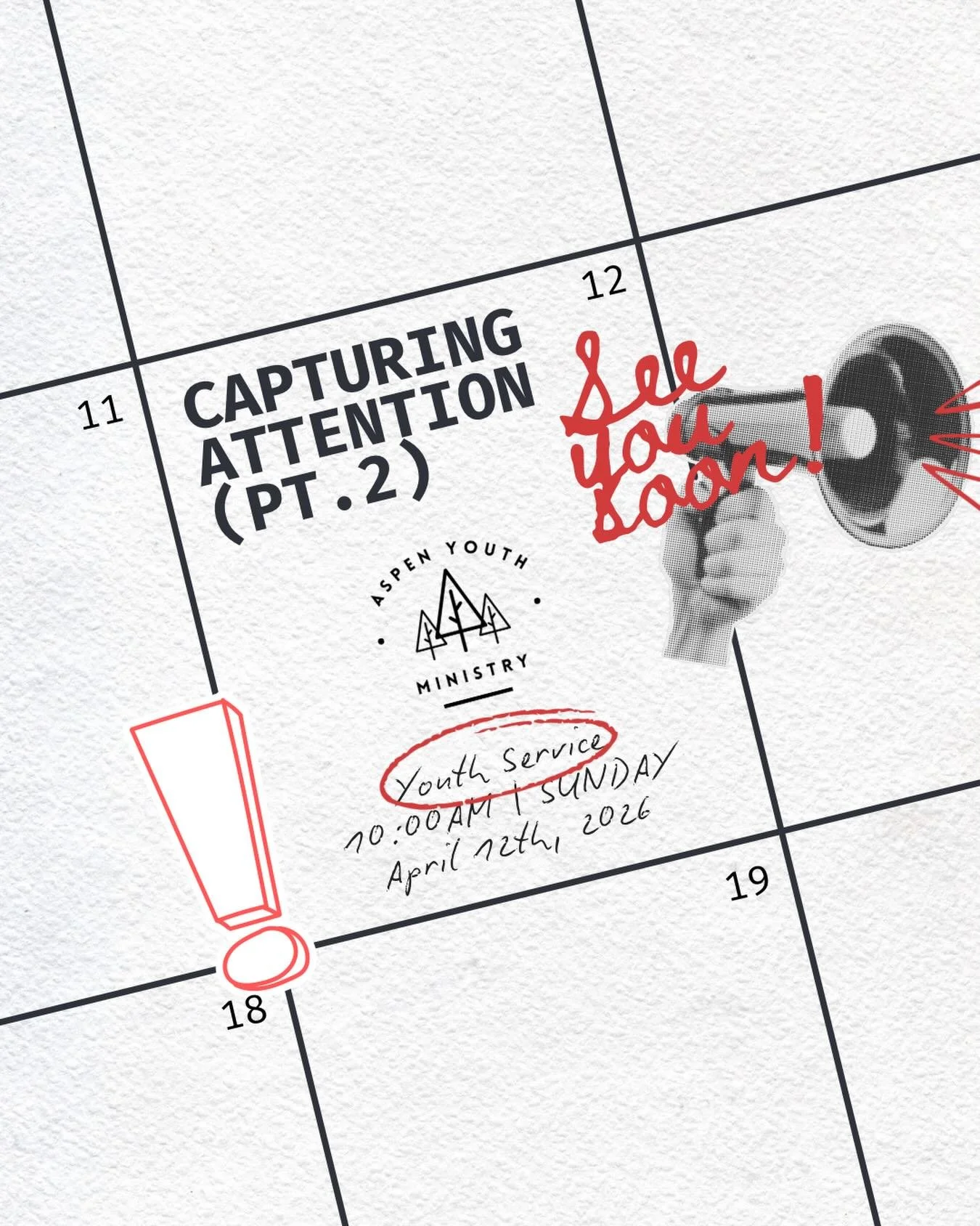 🕊️🙏 See you this Sunday at 10AM as we continue to discuss on the topic of &ldquo;Capturing Attention&rdquo;! See you soon! 🤗