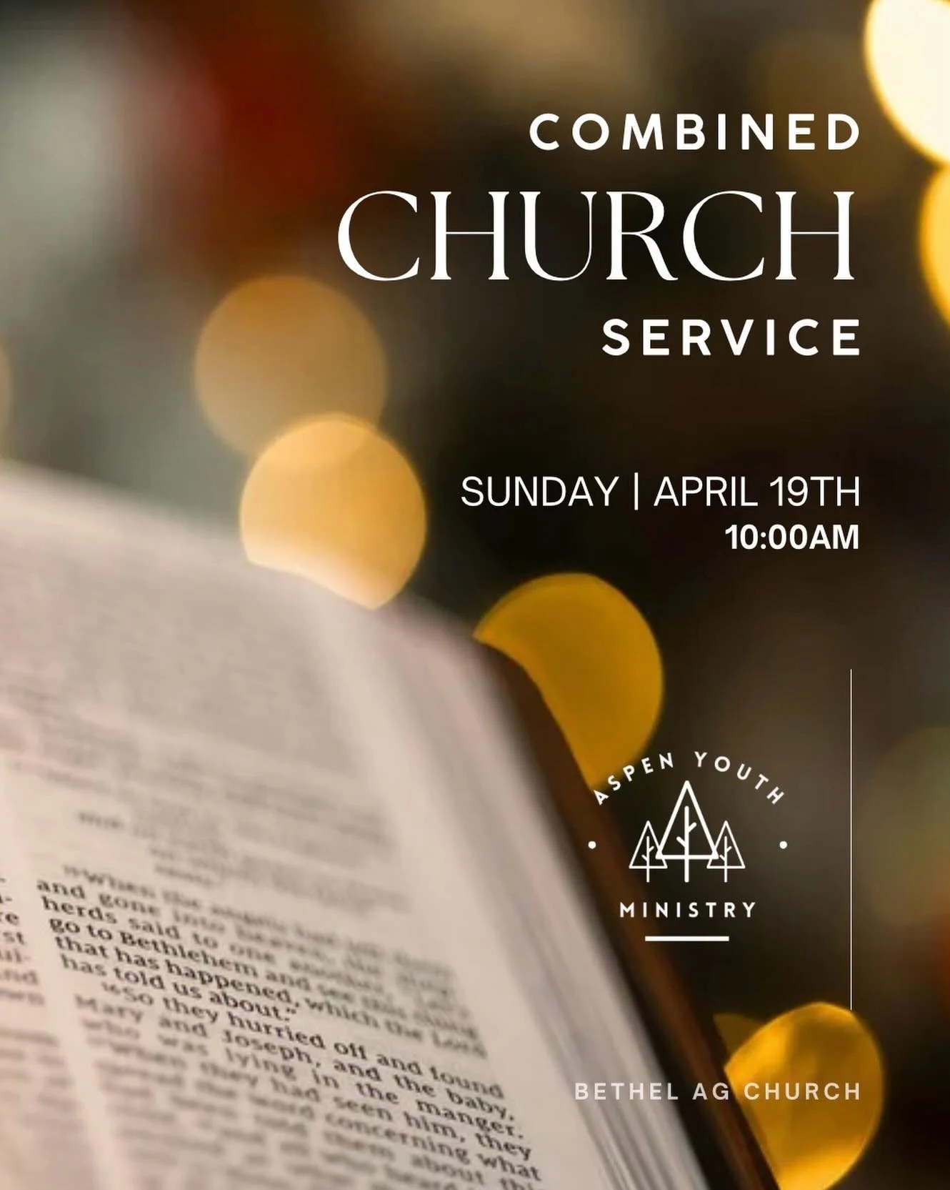 👋✝️ See you this Sunday at 10AM for our combined Church Service! See you then!