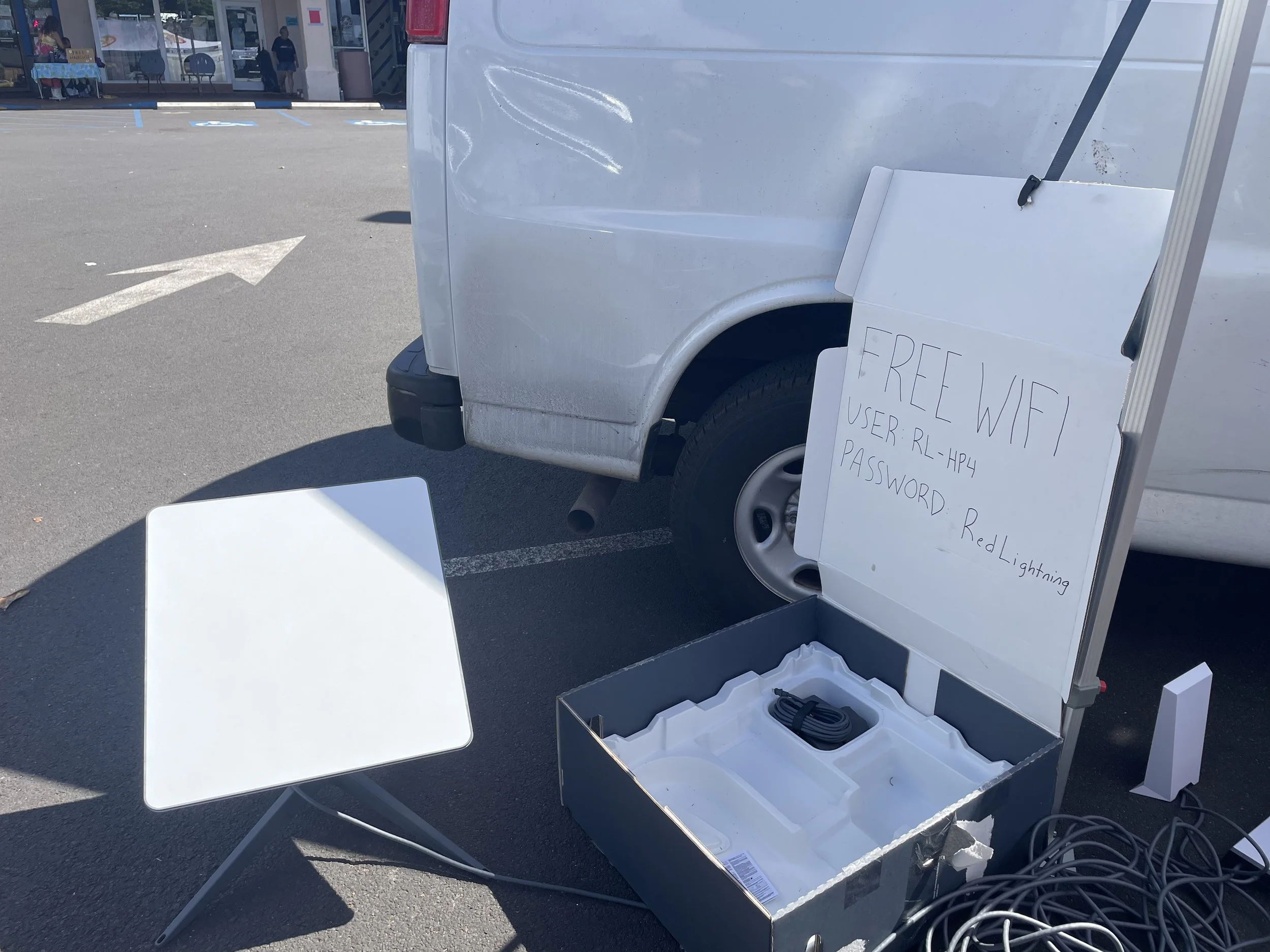 Red Lightning deploys to Maui to set up Starlinks for wildfire victims.