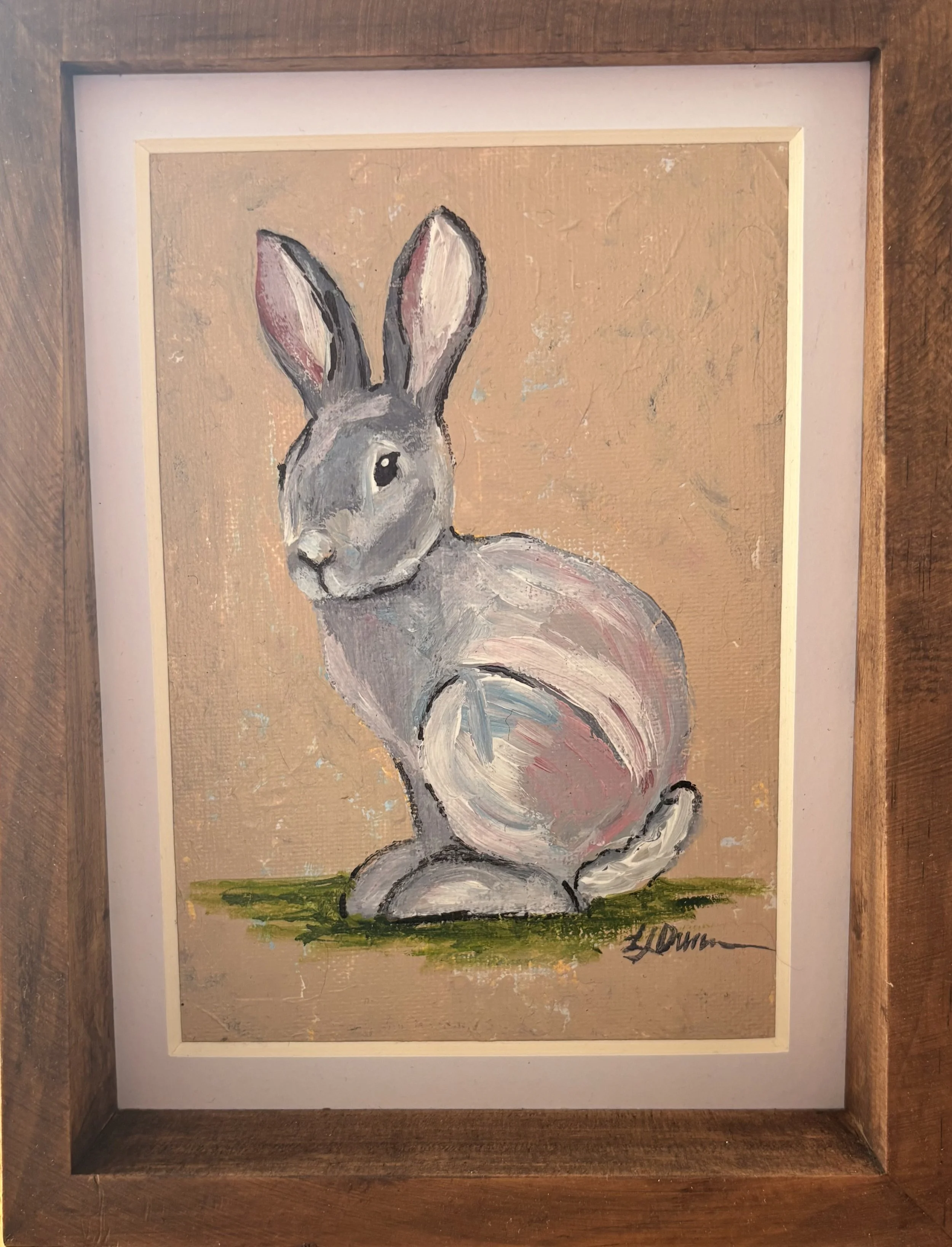 Peter Cottontail Acrylic Painting - Framed 5x7 Art