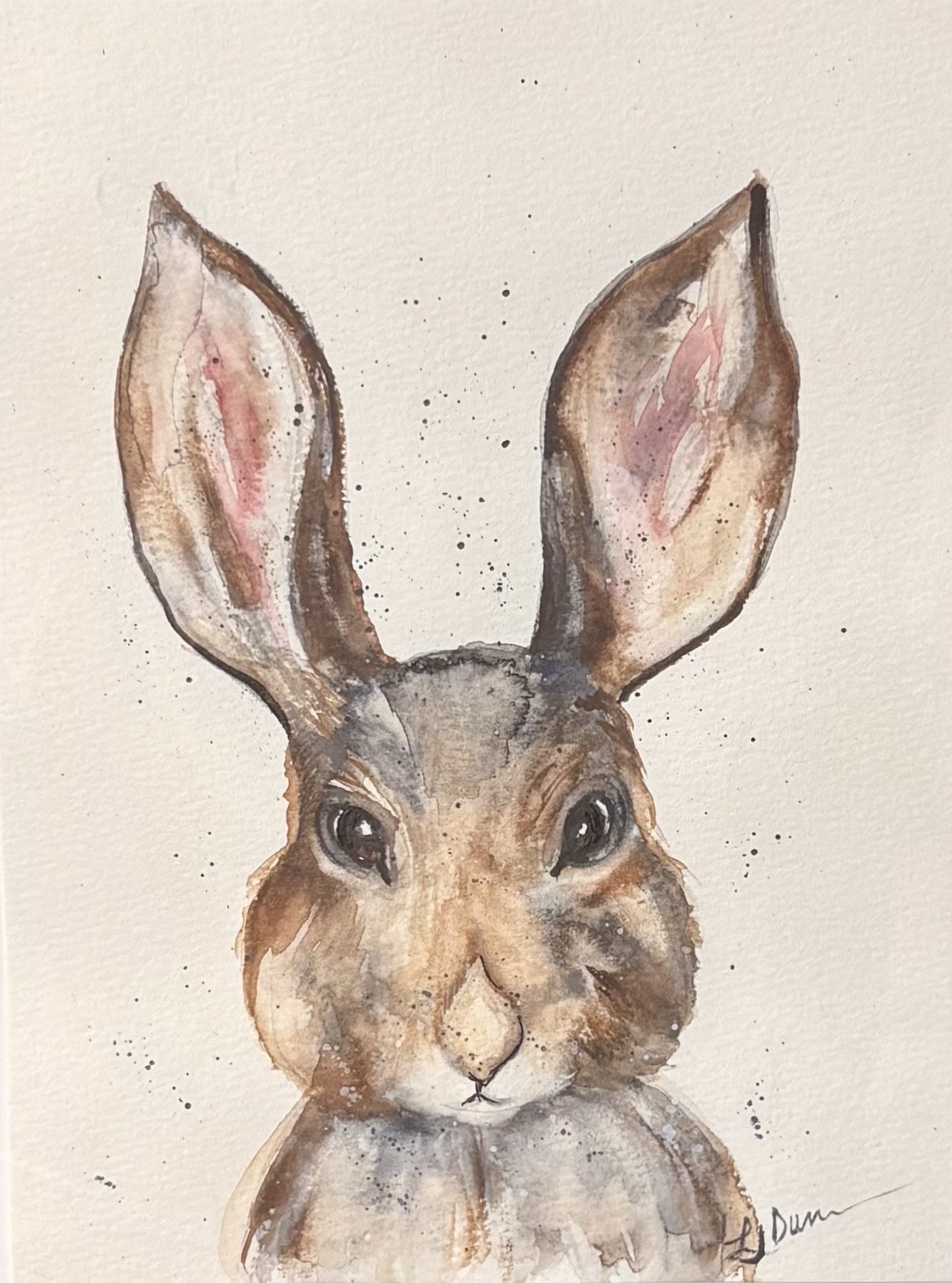 Charming Bunny Watercolor Art
